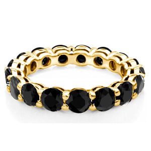 Eternity band - Italo Golden Black Eternity Wedding Band For Women, Apparel & Accessories, Italo jewelry - Online Catalog