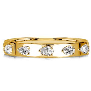 classic band - Italo Sideways Pear Cut 5 Stone Anniversary Band, Italo jewelry - Online Catalog