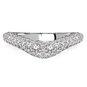 anniversary band - Italo Micro Pave Setting Chevron Wedding Band Chevron Ring, Italo jewelry - Online Catalog
