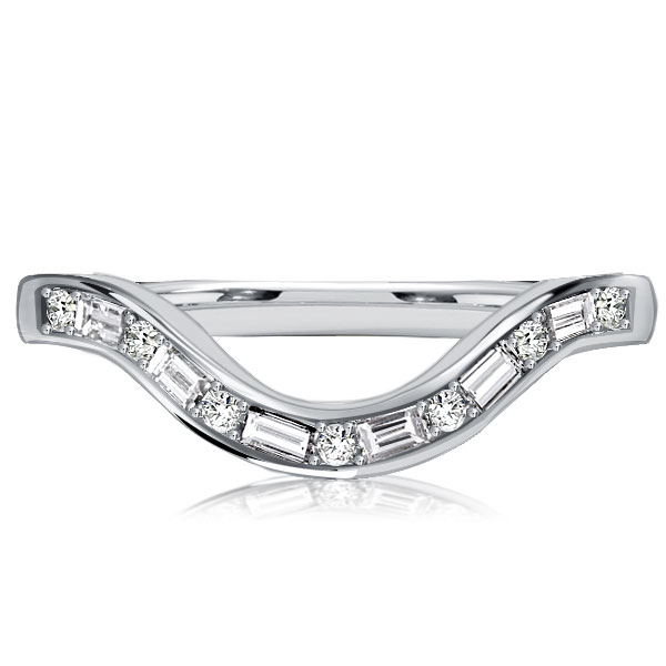 classic band - Italo Baguette Cut Arch Curved Ring Arch Wedding Band, Italo jewelry - Online Catalog