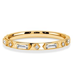 Eternity band - Italo Art Deco White Sapphire Wedding Band Eternity Ring, Apparel & Accessories, Italo jewelry - Online Catalog
