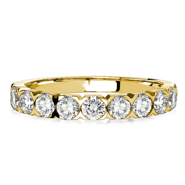 classic band - Italo 3 mm Half Eternity Wedding Band Sterling Silver Rings, Italo jewelry - Online Catalog