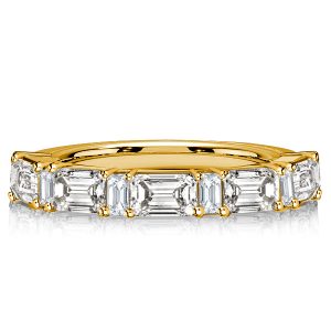 Classic band - Italo Baguette & Emerald Cut Half Eternity Wedding Band, Italo jewelry - Online Catalog