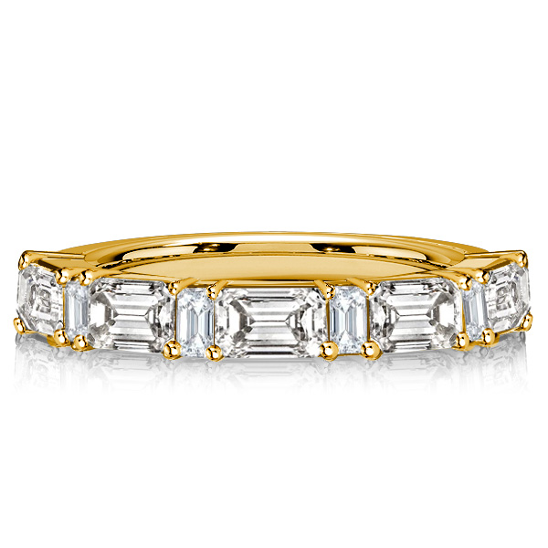 Classic band - Italo Baguette & Emerald Cut Half Eternity Wedding Band, Italo jewelry - Online Catalog