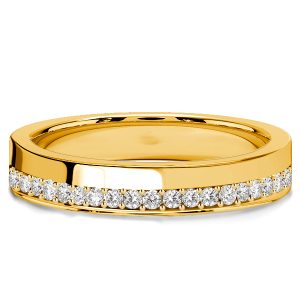 classic band - Italo Inside-edge Half Eternity Wedding Band Stackable Ring, Italo jewelry - Online Catalog