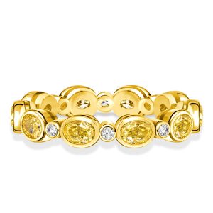 Anniversary band - Italo Bezel Setting Yellow Topaz Eternity Ring Anniversary Band, Italo jewelry - Online Catalog