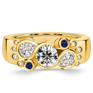 Anniversary band - Italo Round & Pear Cut Half Eternity Band Anniversary Rings, Italo jewelry - Online Catalog