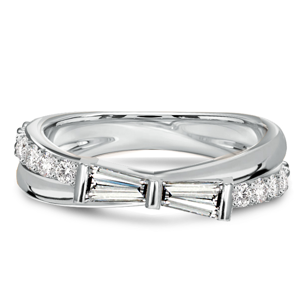Anniversary band - Italo Tap Baguette Crossover Wedding Band Anniversary Rings, Italo jewelry - Online Catalog
