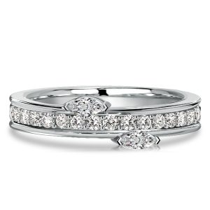 Anniversary band - Italo Twin Stone Marquise Cut Wedding Band Anniversary Rings, Wedding Bands - Apparel & Accessories, Italo jewelry - Online Catalog