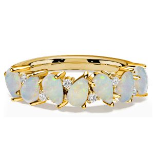 anniversary band - Italo Pear Shaped Opal wedding Ring Opal Rings For Women, Italo jewelry - Online Catalog
