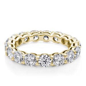 Eternity band - Italo Golden Eternity Round Created White Sapphire Wedding Band, Apparel & Accessories, Italo jewelry - Online Catalog