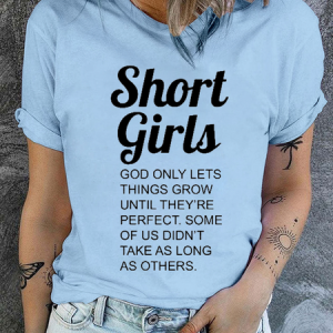 Cotton Short Girls Casual T-Shirt, T-shirts, Lilicloth.com