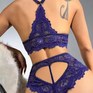 Bow Decor Cutout Lace Lingerie Set, Bra Set, ChicMe catalog