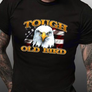 Tough Old Bird Bald Eagle Print T-shirt, T-shirts, Lilicloth.com
