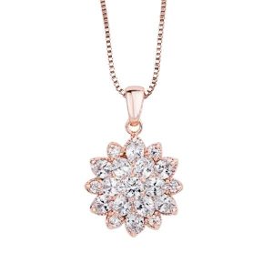 necklaces - Italo Rose Gold Necklace Halo Pendant Necklace For Women, Italo jewelry - Online Catalog