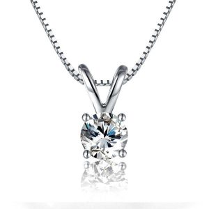 necklaces - Italo Classic Created White Sapphire Pendant Necklace, Italo jewelry - Online Catalog