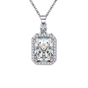 Necklaces - Classic Halo Created White Sapphire Pendant Necklace, Apparel & Accessories, Italo jewelry - Online Catalog