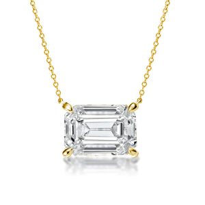 Necklaces - Golden Emerald Cut Pendant Necklace, Apparel & Accessories, Italo jewelry - Online Catalog