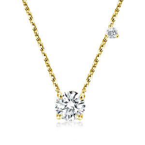 necklaces - Golden Round Cut Pendant Necklace, Italo jewelry - Online Catalog