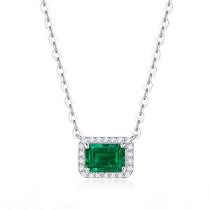 Necklaces - Halo Emerald Pendant Necklace, Apparel & Accessories, Italo jewelry - Online Catalog