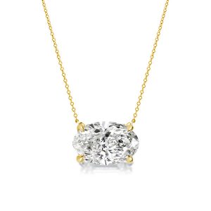 necklaces - Golden Oval Cut Pendant Necklace, Italo jewelry - Online Catalog