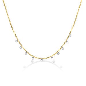 Necklaces - Golden Bezel Round Cut Necklace, Apparel & Accessories, Italo jewelry - Online Catalog