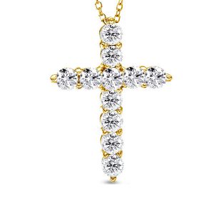 necklaces - Golden Cross Design Pendant Necklace, Italo jewelry - Online Catalog