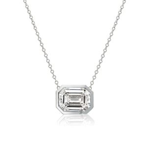Necklaces - Bezel-Set Emerald Pendant Necklace, Apparel & Accessories, Italo jewelry - Online Catalog