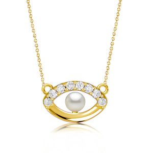 Necklaces - Pearl Evil Eye Pendant Necklace For Women, Apparel & Accessories, Italo jewelry - Online Catalog