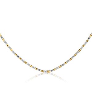 necklaces - Italo Created White Sapphire Tennis Necklace Baguette Sterling Silver Tennis Necklace, Italo jewelry - Online Catalog