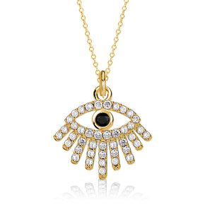 necklaces - All-Seeing Eye Pendant Necklace Evil Eye Necklace In Silver, Italo jewelry - Online Catalog