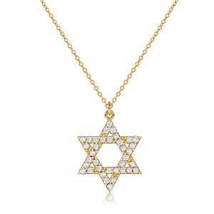Necklaces - Italo White Sapphire Star Necklace In Sterling Silver, Apparel & Accessories, Italo jewelry - Online Catalog