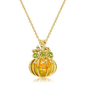 necklaces - Halloween Pumpkin Necklace Pumpkin Opal Pendant Opal Jewelry, Italo jewelry - Online Catalog