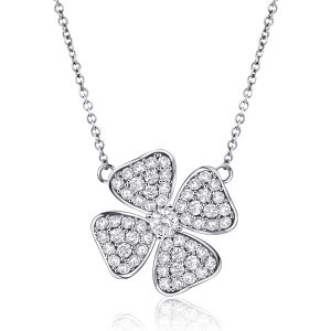 Necklaces - Italo 4 Leaf Clover Necklace For Women Sliver Necklace, Apparel & Accessories, Italo jewelry - Online Catalog