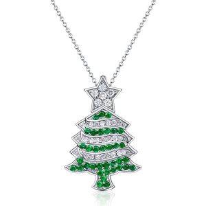 necklaces - Italo Christmas Tree Pendant Necklace For Women Sterling Silver Necklace, Italo jewelry - Online Catalog