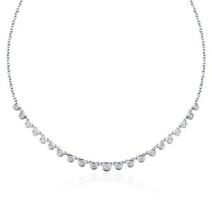necklaces - Italo Bezel Setting White Chain Necklace Starstruck Necklace, Italo jewelry - Online Catalog