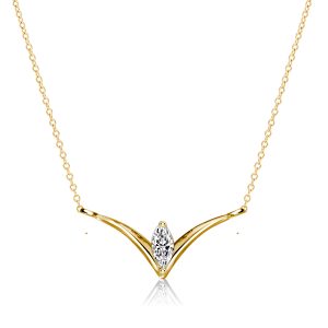 Necklaces - Italo Marquise V Necklace In Sterling Silver, Apparel & Accessories, Italo jewelry - Online Catalog