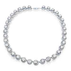 Necklaces - Italo Eternity Halo Necklace Sterling Silver Tennis Necklace, Apparel & Accessories, Italo jewelry - Online Catalog