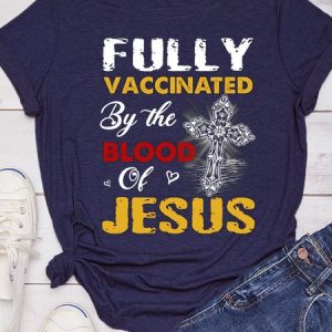 Fully vaccinated Classic Casual Short sleeve tops, T-shirts, Lilicloth.com