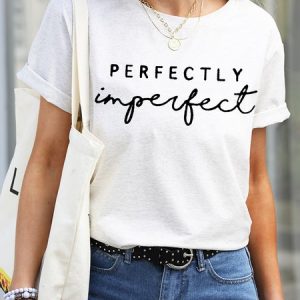 Perfectly Imperfect Casual Short Sleeve T-Shirt, T-shirts, Lilicloth.com