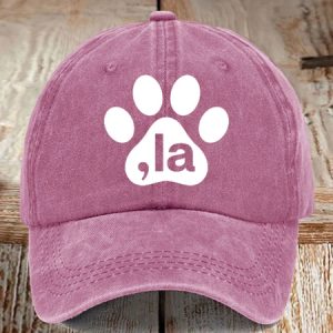 La Cat Paw Printed Baseball Cap&Hat, Women's Hats, Lilicloth.com