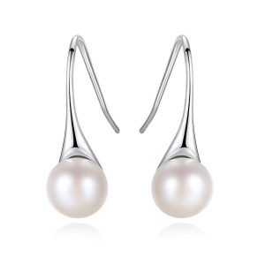 Earrings - Italo Pearl Earrings Sterling Silver Drop Earrings For Women, Apparel & Accessories, Italo jewelry - Online Catalog