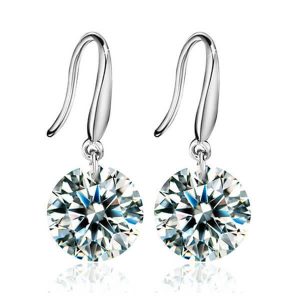 earrings - Italo Classic Created White Sapphire Drop Earrings, Italo jewelry - Online Catalog