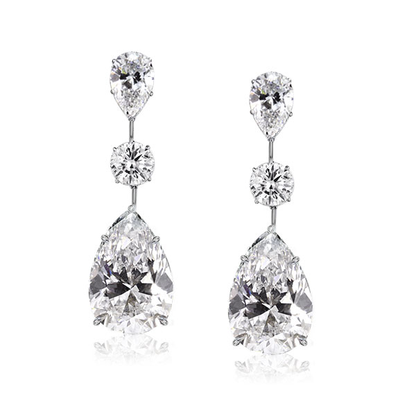 Earrings - Pear Cut Drop Earrings, Apparel & Accessories, Italo jewelry - Online Catalog