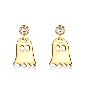 Earrings - Golden Ghost Round Cut Drop Earrings, Apparel & Accessories, Italo jewelry - Online Catalog