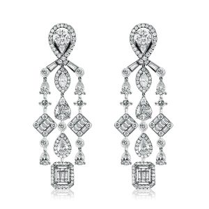 Earrings - Multi Shape Halo Omega Baking Drop Earrings, Apparel & Accessories, Italo jewelry - Online Catalog