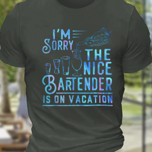 The Nice Bartender Cotton T-Shirt, T-shirts, Lilicloth.com