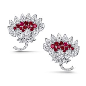 Earrings - Pear & Round Cut Lotus Earrings Ruby Earrings For Women, Apparel & Accessories, Italo jewelry - Online Catalog