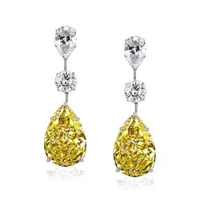 earrings - Pear Cut Yellow Topaz Drop Earrings For Women, Italo jewelry - Online Catalog