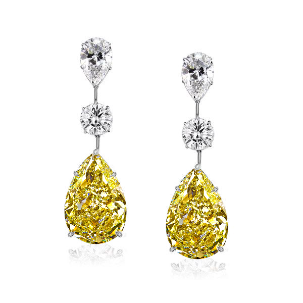 earrings - Pear Cut Yellow Topaz Drop Earrings For Women, Italo jewelry - Online Catalog
